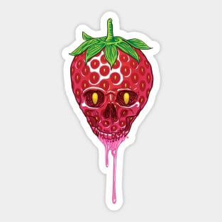 Strawberry Skull Sticker